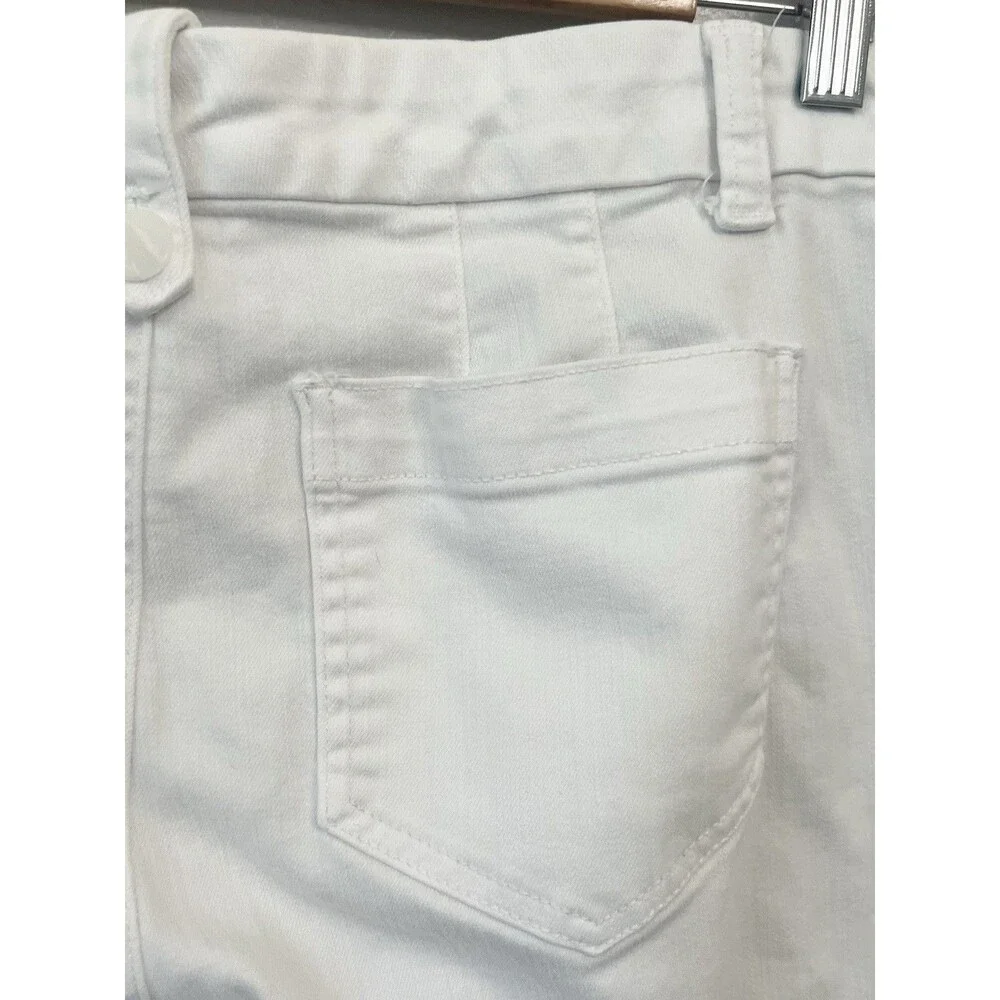 Talbots Women's Wide Leg Jeans White Size 14 Flat Front 14P Petite - Picture 5 of 8